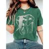 Sketch Elephant Head Print Women's T-Shirt