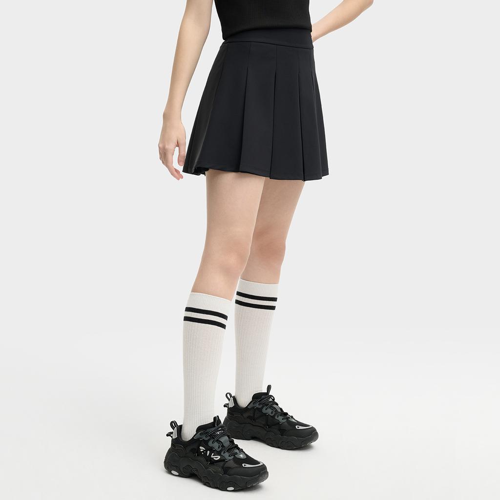 New FILA TENNIS Casual Short Skirts Women's Jet Black BK A51W523301F-BK