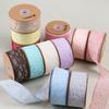 Serrated Double Lace Ribbon Bouquet Packaging Butterfly Clip Hairpin DIY Hat Gift Wrap Strip Accessories Raw Materials