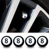 AUTCOAT 4/8Pcs Universal Car Tire Valve Cap Wheel Dust Covers for Car Truck SUV Motorcycle Bike Car Styling Valve Stem Caps Valve Stems 1