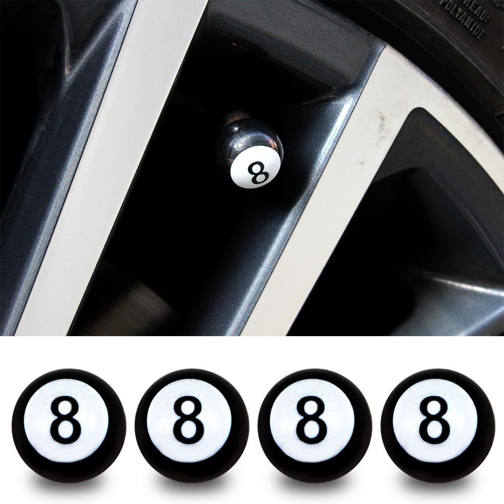 AUTCOAT 4/8Pcs Universal Car Tire Valve Cap Wheel Dust Covers for Car Truck SUV Motorcycle Bike Car Styling Valve Stem Caps Valve Stems 1