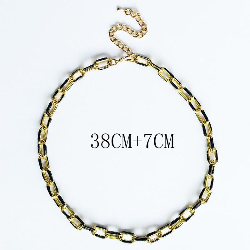 Necklace: Punk Minimalist European & American Sweet & Cool Colorful Enamel Clavicle Chain