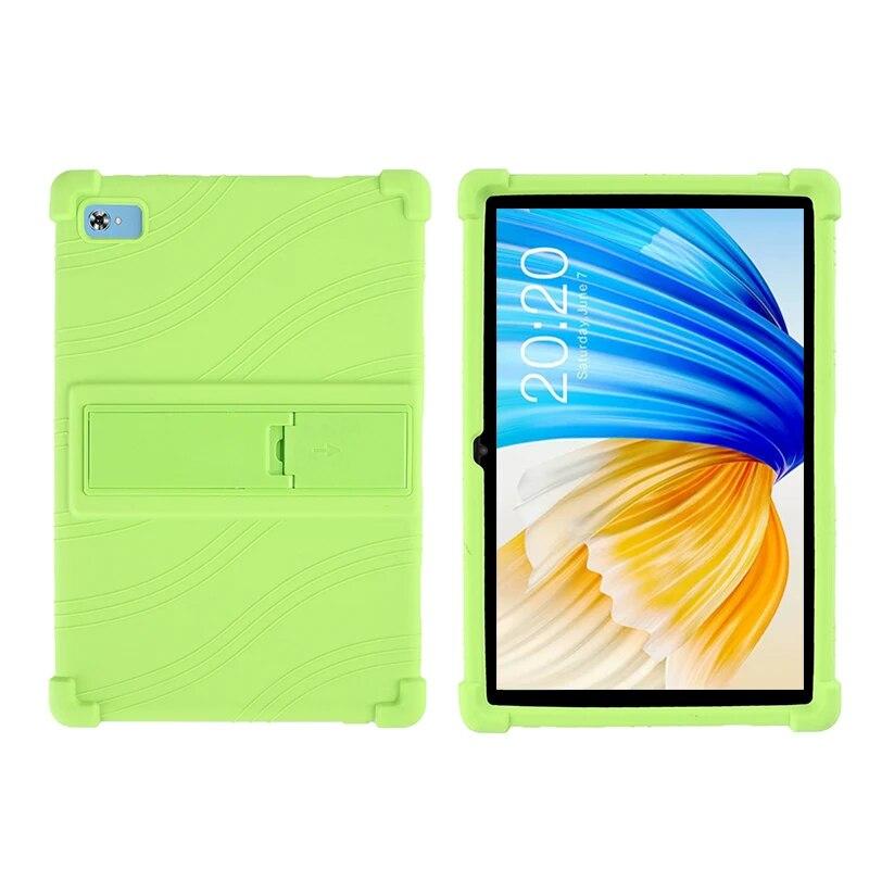 

Для Blackview Tab 8 4G/8E 10,1-дюймовий силіконовий захисний чохол для планшета з регульованою підставкою та потовщеними кутами для захисту від ударів Blackview Tab 8E зелений