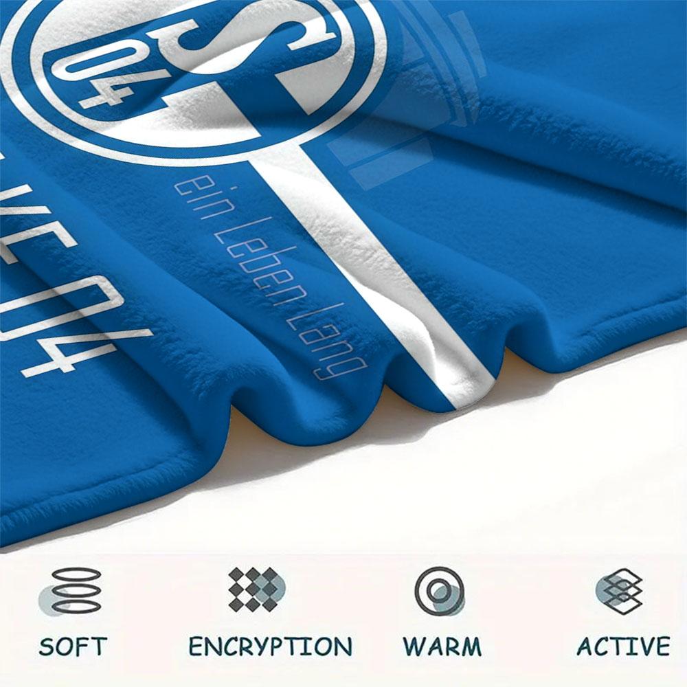 Schalke Logo Blanket, High Quality Comfortable for All Seasons, Home Decor, Warmth and Comfort