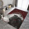 1pc Elegant Horse Print Area Rug, Crystal Velvet, Soft Non-Slip Polyester Mat,  Polyester Rectangle Rug for Living