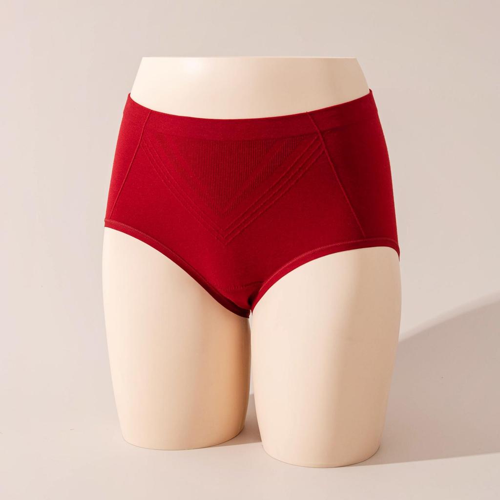 Women's Seamless Mid-High Waist Shaping Panties with Mulberry Silk Crotch - Comfortable, Breathable & Elastic.