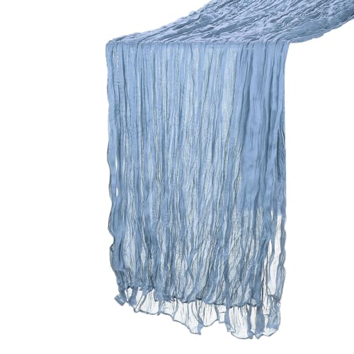 

uxcell 10-Foot Cheesecloth Table Runner, 90cm x 300cm, Rustic Gauze Tablecloth Sheer Runner for Wedding and Bridal Party Table Decorations, Dusty Blue