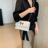Small bag woman 2025 summer new beautiful bow fashion Korean version foreign style one shoulder messenger bag small square bag woman