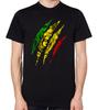Lion T-Shirt Scratch Rasta Reggae Rastafarian Top