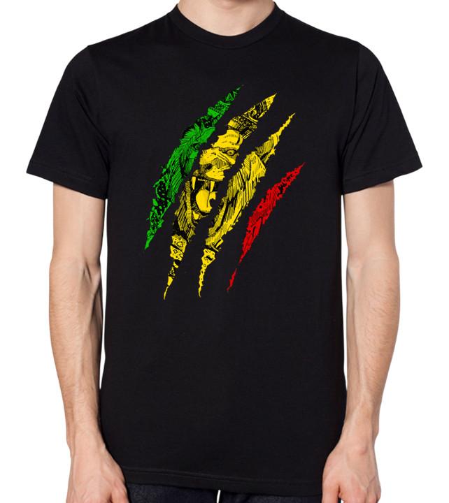 

Lion T-Shirt Scratch Rasta Reggae Rastafarian Top L