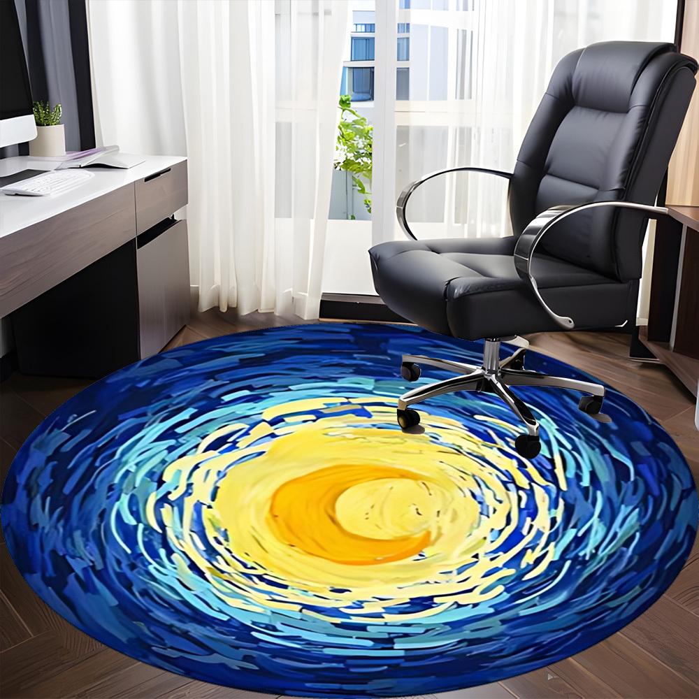 1 Stück Sternenhimmel Stuhlteppich für das Büro, Weich, Rutschfeste Polyestermatte, Büro, Wohnzimmer, Schlafzimmer, Langlebiges Polyester yy251207132