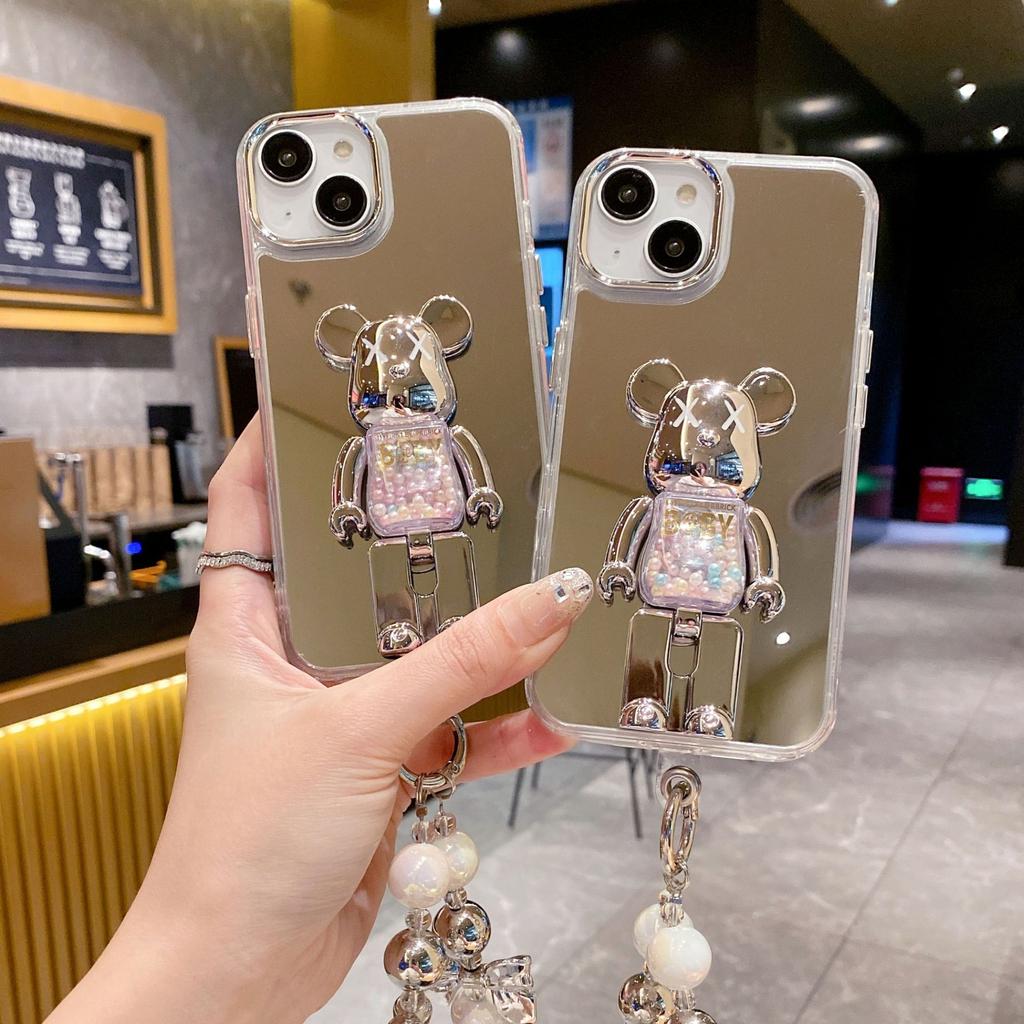 Acrylic Mirror Apple 15 16 Protective Cover Mirror Material Shell 11 Beads 16 ProiPhone13 Mobile Phone Case