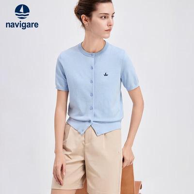 Women's Short Sleeve Knit Cardigan