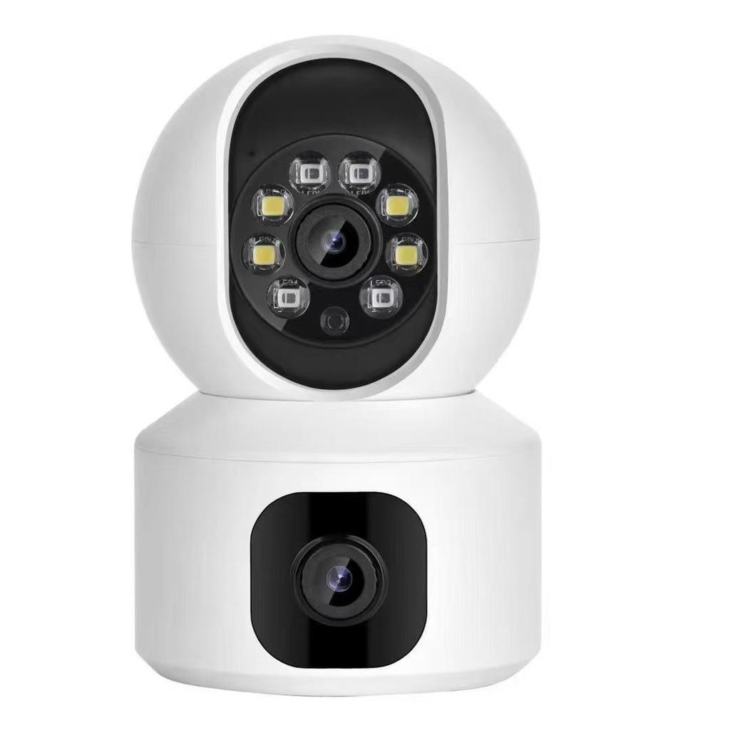 Dual-Lens 360° HD Night Vision Home Surveillance Camera with Mobile Phone Remote Access