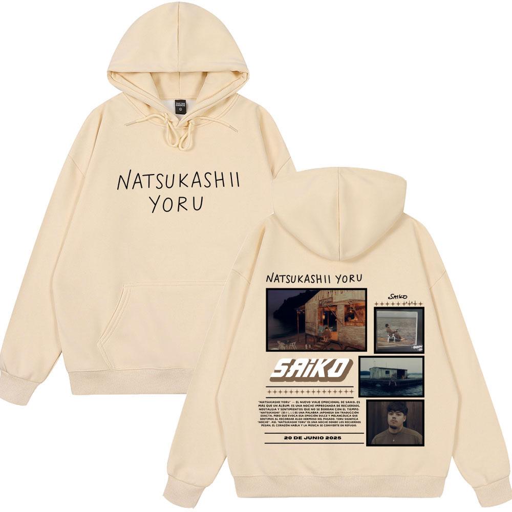 2025 Hot Sale Rapper SAIKO Natsukashii Yoru Album Tour Couple Hoodies Winter Clothing Harajuku Sweatshirts Men's Hip Hop Hoodie