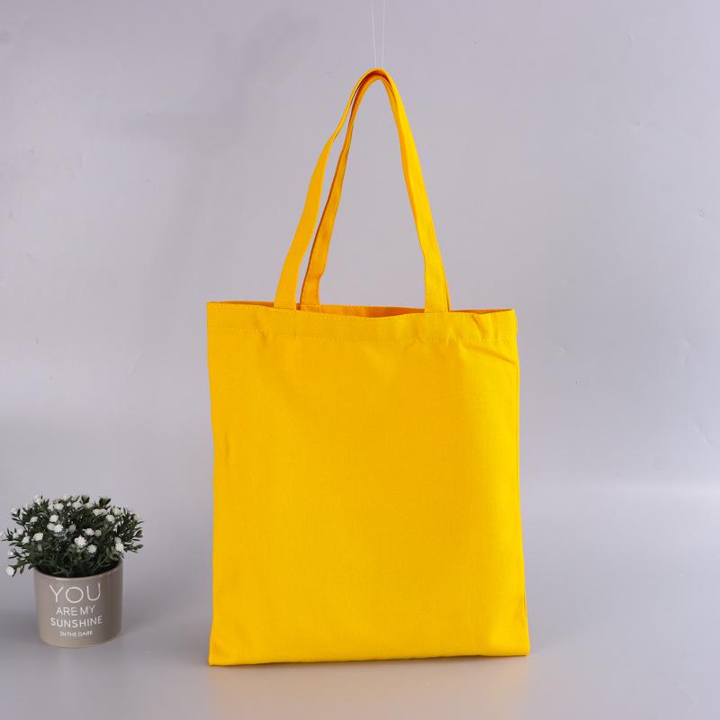 Customized DIY Hand-Painted Canvas Tote Bag for Students - Single Color, Handheld & Shoulder Carry