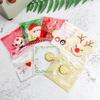 100Pcs 10x10cm Christmas Series Cookie Biscuit Candy Snack Plastic Self-adhesive Xmas Party Gift Bags