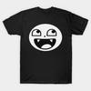 Men Black Print T-shirt Epic Face Vampire No-Cut Transfer Paper Print Cotton Tshirt