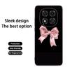 Bow Cute Pink Design Ins Girl Phone Case For Redmi Note 14 13 12 11 Pro Plus S 5G 14C A3 Soft Black Phone Cover