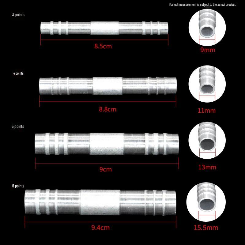 Aluminum Car A/C Hose Connector - Water Pipe Butt Joint Crimp/Aluminum Tee Hose Adapter