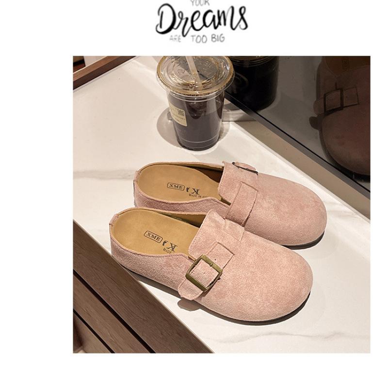Fashion thick-soled retro bag head half slippers women's 2025 new spring and summer versatile one-pedal outer wear lazy shoes