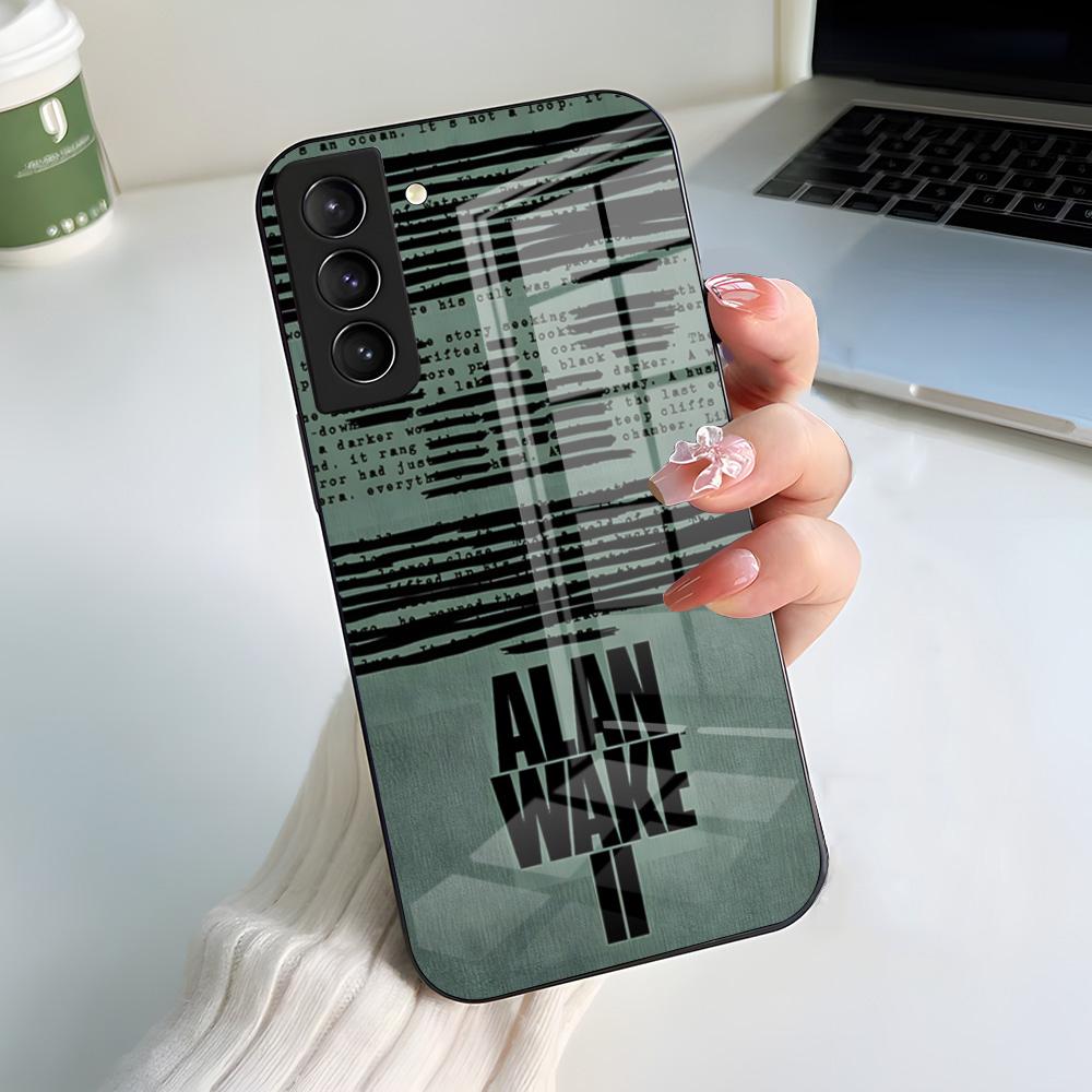 A-Alan W-Wake 2 Phone Case For Samsung A56 A36 A26 A16 A15 A25 A35 A55 A14 A34 A24 A54 Glass Case