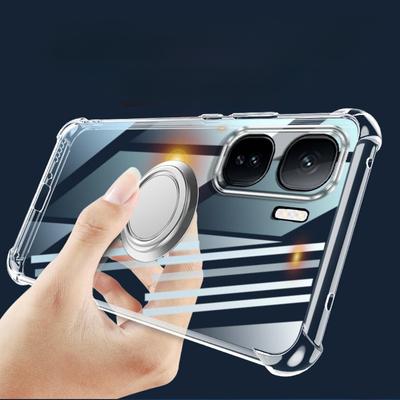 Per POCO X7 Pro X 7 Custodia Cover con Anello Magnetico per Xiaomi POCOX7pro Redmi Turbo 4 Note 14 Pro Plus Note14 Custodie Morbide in Silicone Trasparente Antiurto