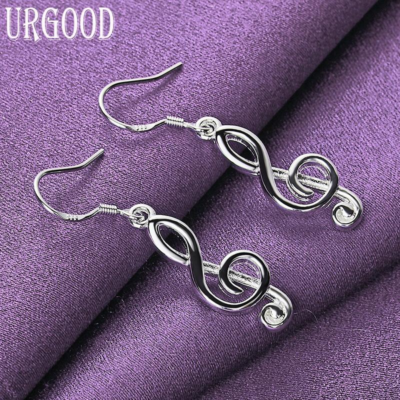 925 Sterling Silver Tone Pendant Earrings Fashion Jewelry