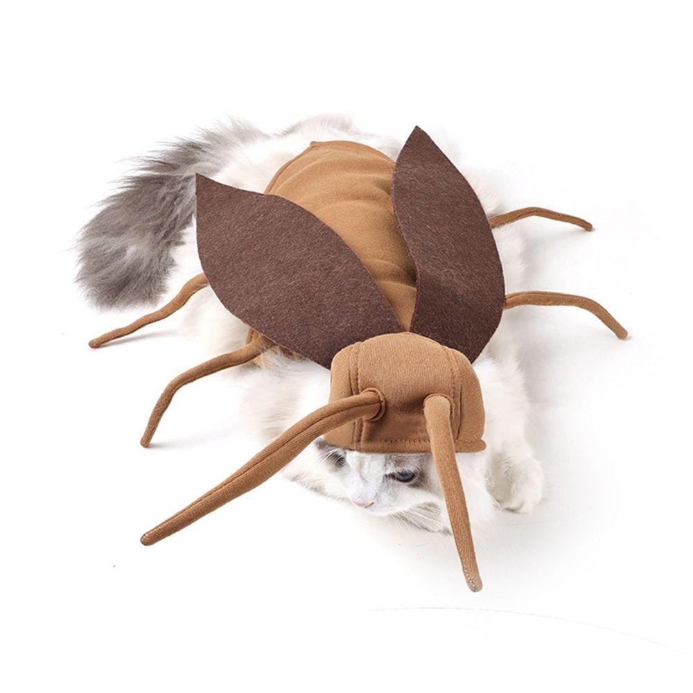 Breathable Cat Cockroach Costume Realistic Funny Kitten Cape Craft Set  Pet Kitten