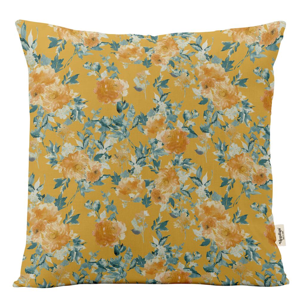 Vargottam Luxury, Printed Mustard Yellow Cushion  Covers,  Decorative Pillow  Covers,  Square  Throw Pillowcase