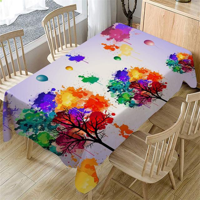 Tablecloth Carved Flowers Pattern Waterproof Dining Table Cloth Rectangular Tea Table Cover Picnic Mat Home Decor Manteles