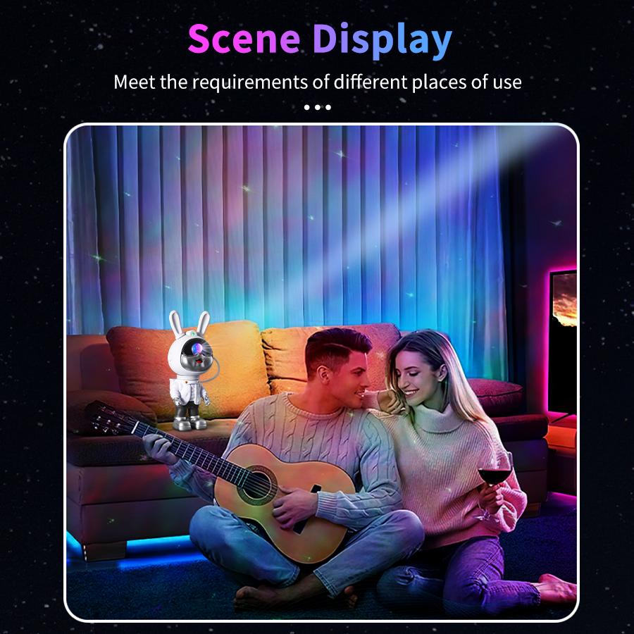 Astronaut Galaxy Projector LED Night Light Lamp Sky Projector 360° Rotate Adjustable Bedroom Nebula Projection For Kids Gifts