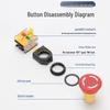 22mm Mushroom Head Emergency Stop & Reset Rotary Switch