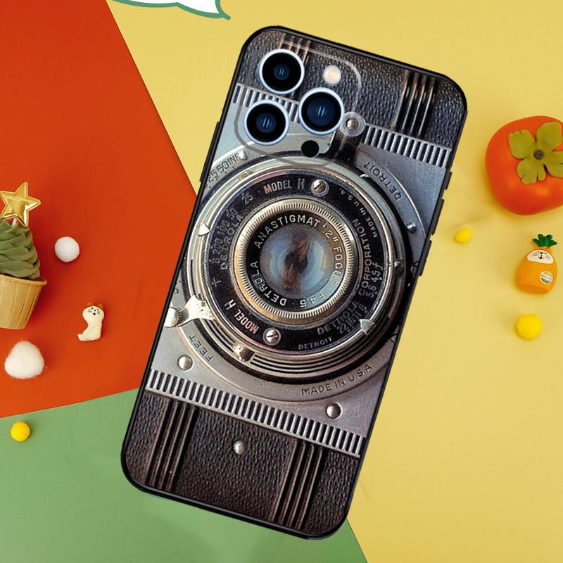 Retro Camera Vintage Case For iPhone 14 13 12 11 15 16 Pro Max Mini X XR XS Max 8 7 14 15 16 Plus Cover Funda