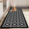 Retro Printed Rug Long Strip Kitchen Floor Mat  Non Slip Mats Water Absorption Door Foot Pad Bathroom Entrance Bath Mat Carpet