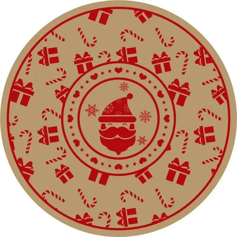 Jute Table Mats Christmas Woven Placemat Ins Printed Hairball Thermal Insulation Mat Retro Cotton and Linen Decorative Mat