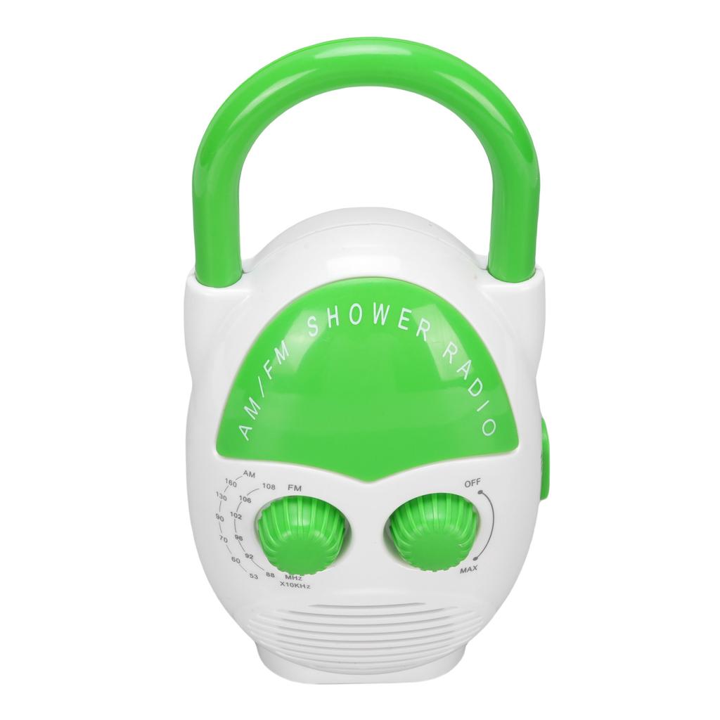 Portable Radio AM FM IPX5 Water Proof 500 MW Volume Adjustable Home Radio Green
