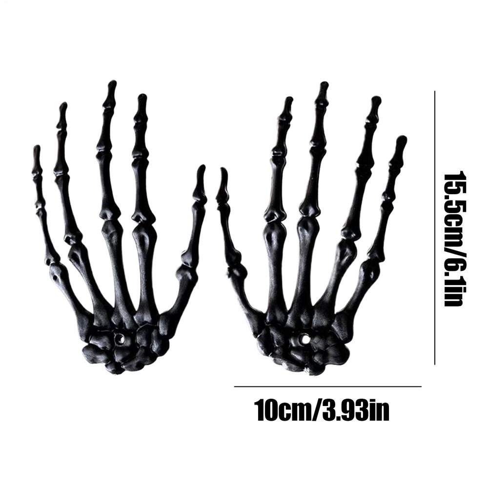 1 Pair Halloween Skeleton Horror Decor Skeleton Hands Ornament Realistic Fake Arms Seasonal Decoration Hangable For Porch