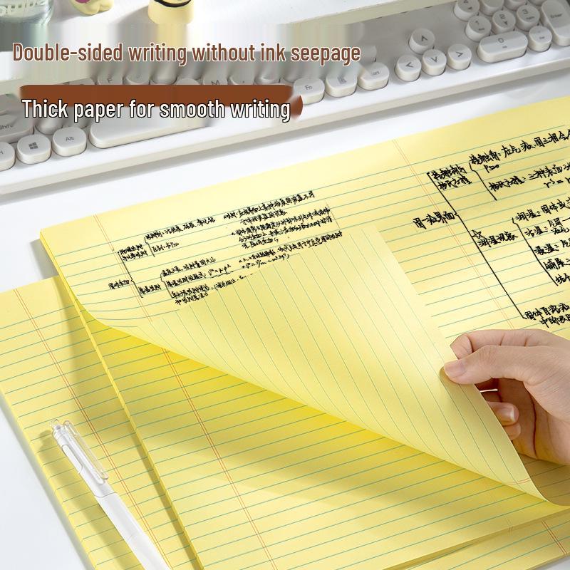 A3 Extra Large Folding Mind Map Notebook - Yellow & White - A4 Blank/Grid/Horizontal Lines