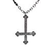 Dark Gothic Cross Pendant Necklace With Alloy Chain For Men And Women