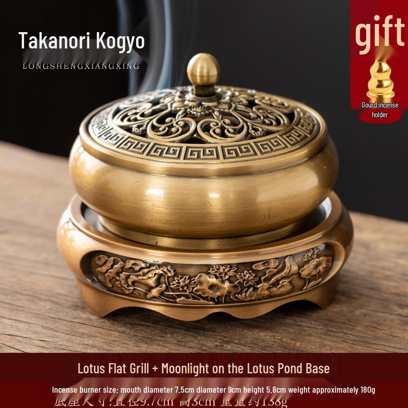 Antique Bronze Incense Burner for Indoor Use - Three-Legged Chinese Zen Aloeswood & Sandalwood Burner for Tea Ceremony & Aromatherapy.