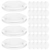 Iplusmile 60pcs Double Convex Lenses, 25mm Diameter, Clear Acrylic Spherical Optical Lenses with Ground Edges for Physics Labs and Classrooms