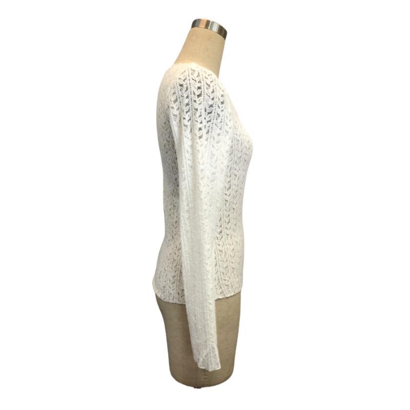 Women's Spring New U Neck Long Sleeve Lace Slim Top