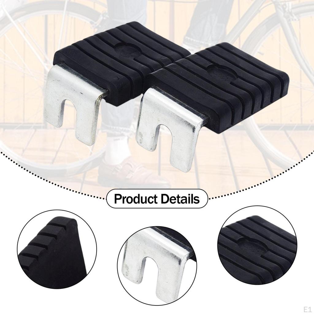 2 Pieces Bicycle Rear Pedals Foot Pegs Anti Skid Replacement Plates for Mountain