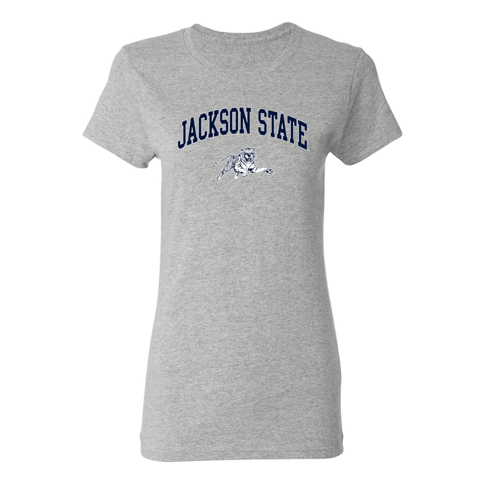 Jackson State Tigers Arch Logo - NCAA University Women s T Shirt S