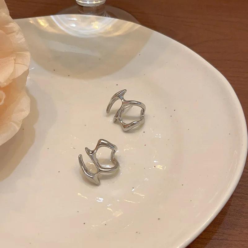 Punk Metal Zircon Ear Cuff Ear Clip for Women No Pierced C Shape Geometric Small Earcuff Ear Wrap Earcuff Clips Jewelry