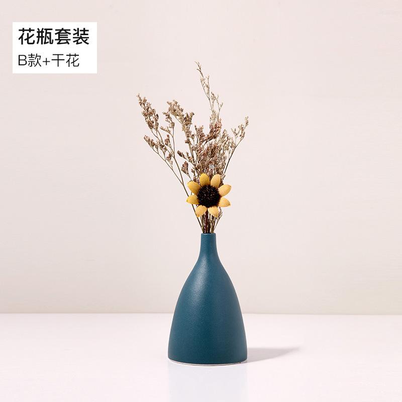 Ceramic Small Vase Home Decor Creative Flower Pot for Living Room Tabletop Decoration
