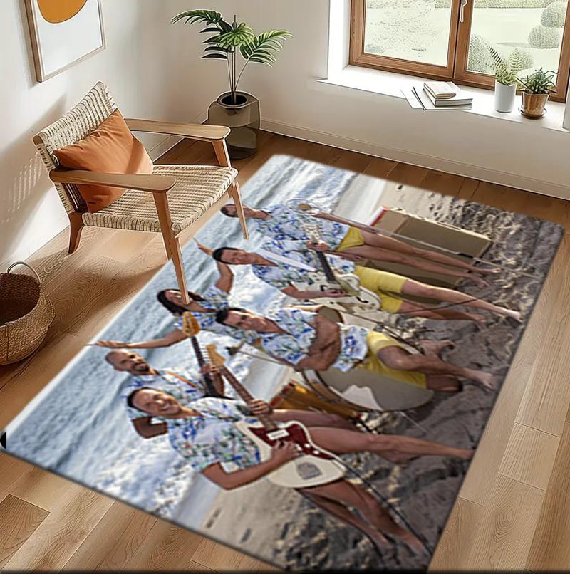 1 Stück Rammstein-Thema Gedruckter rechteckiger Teppich, Fußmatte für Zuhause, Outdoor-Reiseschutzteppich A4
