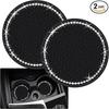 Car Water Cup Pad Holders Non-slip Diamond Rhinestone Rubber Mat for Bottle Holder Coaster Auto Interior Anti-skid Cup Holders