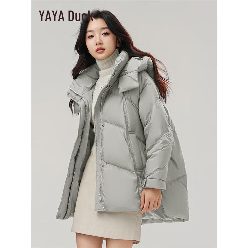 YAYA Women's Cloud Puff Hooded Down Jacket